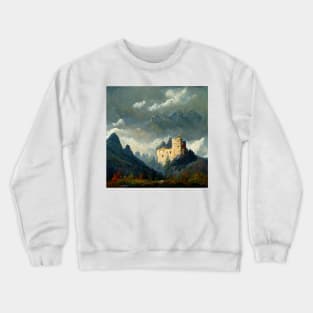 Castle in the misty peaks III Crewneck Sweatshirt